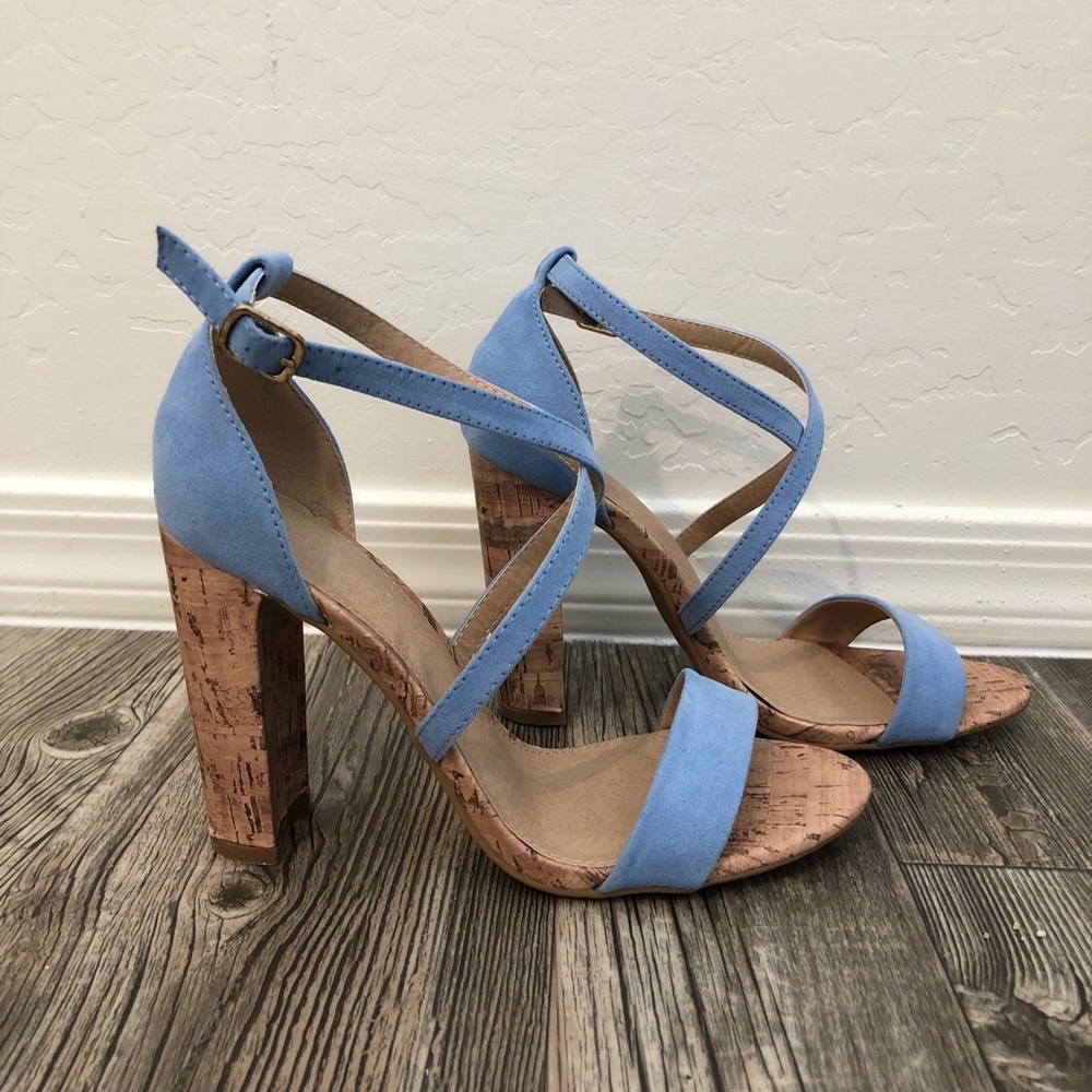 Blue Strap Heels